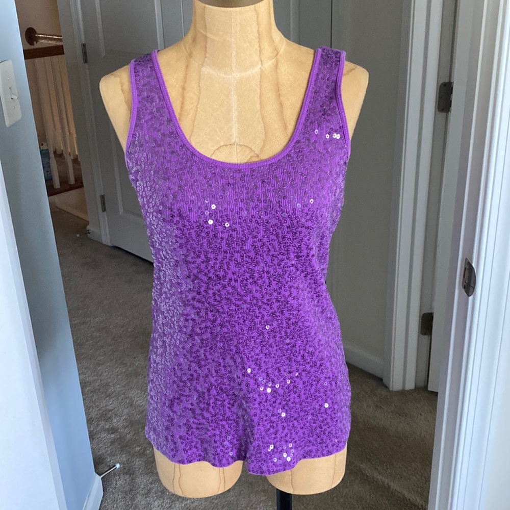 Express sequin top